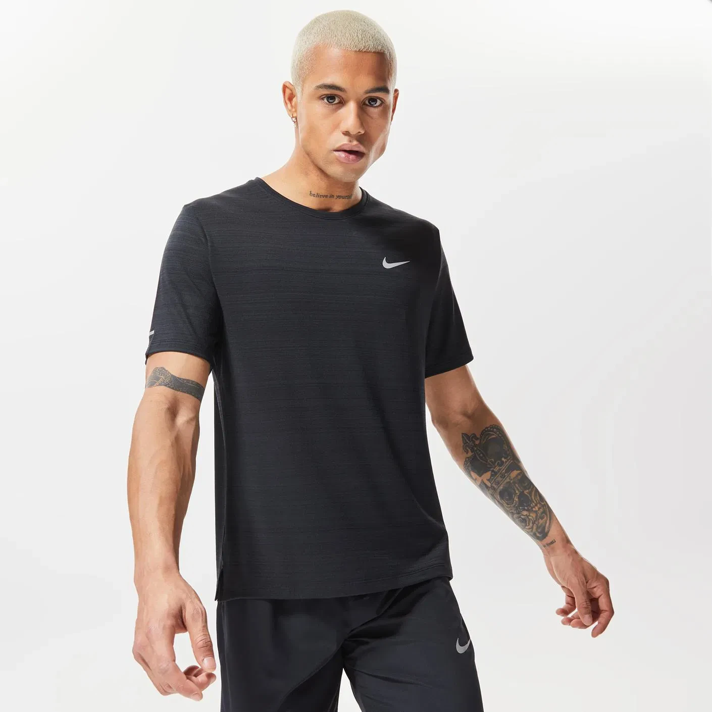 Nike Dri-Fit Miler Top Ss Siyah Koşu Tişört CU5992-010